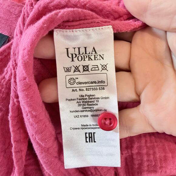 Ulla Popken Coral Pink Tiered Cotton Midi Dress Plus Size 20 NWT romantic flowy - Picture 7 of 10